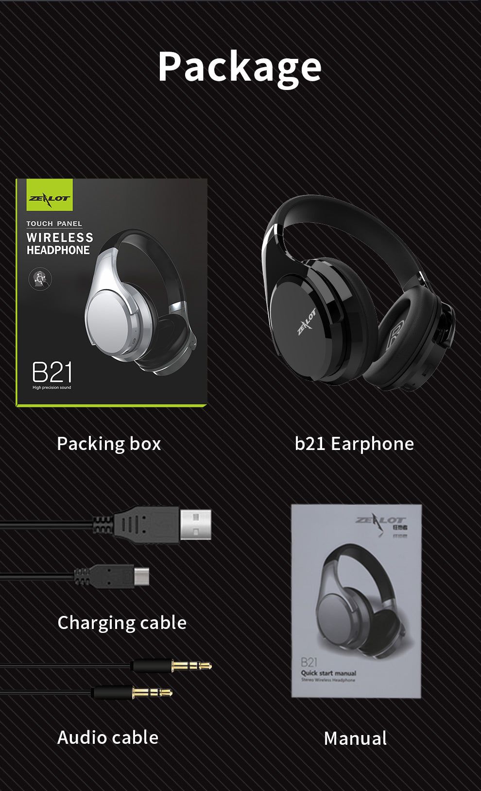 B21 Bluetooth Headphones with Touch Control | Hifi Media Store