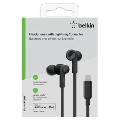 Belkin Rockstar - Auriculares Lightning para Apple Negros Todos los auriculares | BELKIN