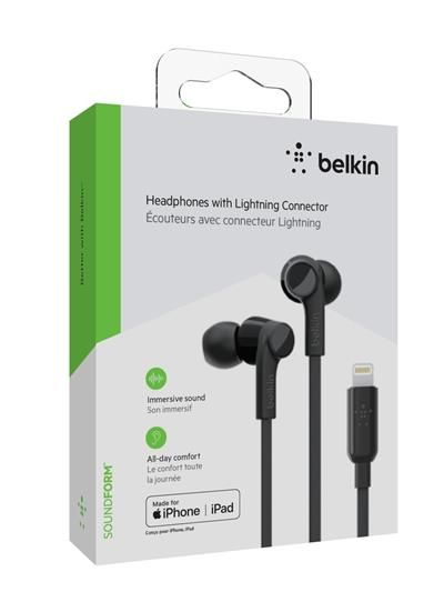 Belkin Rockstar - Auriculares Lightning para Apple Negros Todos los auriculares | BELKIN