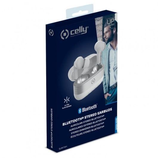 Celly Slim1 - Auriculares Inalámbricos Blancos Todos los auriculares | CELLY