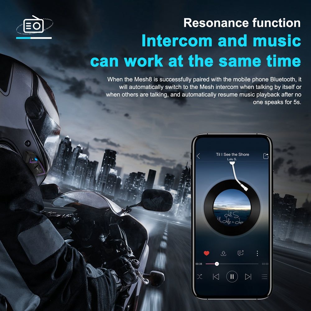 EJEAS MS8 Intercomunicador para Moto con Tecnología de Malla | Hifi Media Store
