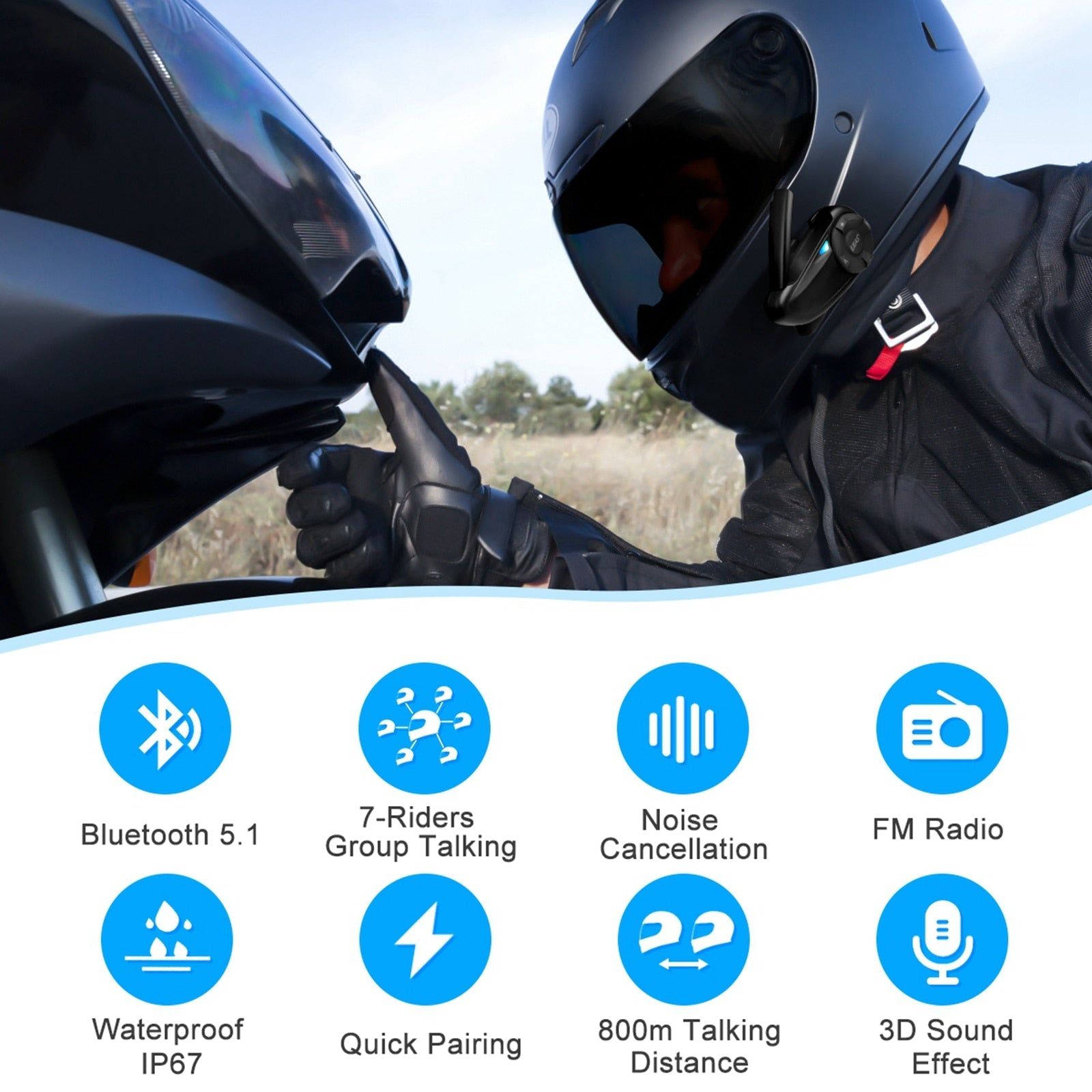 EJEAS Q7 Intercomunicador de moto | Hifi Media Store