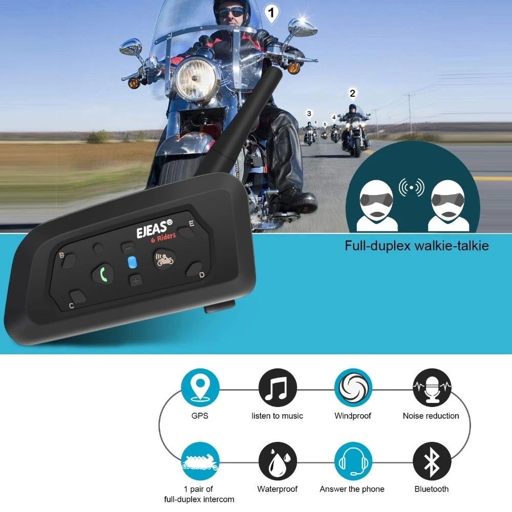 Hifi Media Store EJEAS V6 PRO Intercomunicador para Moto