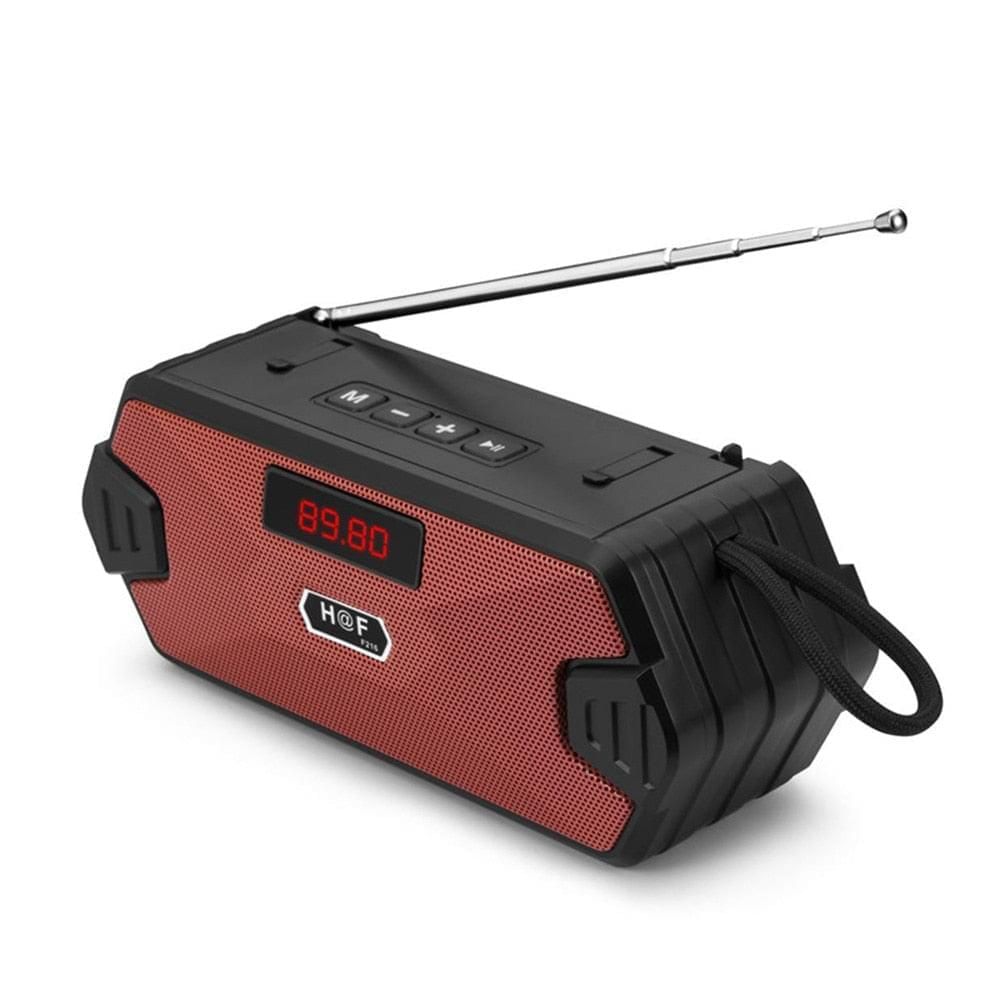 F216 Portable Bluetooth Speaker With FM Radio Global Red Speaker | Hifi Media Store
