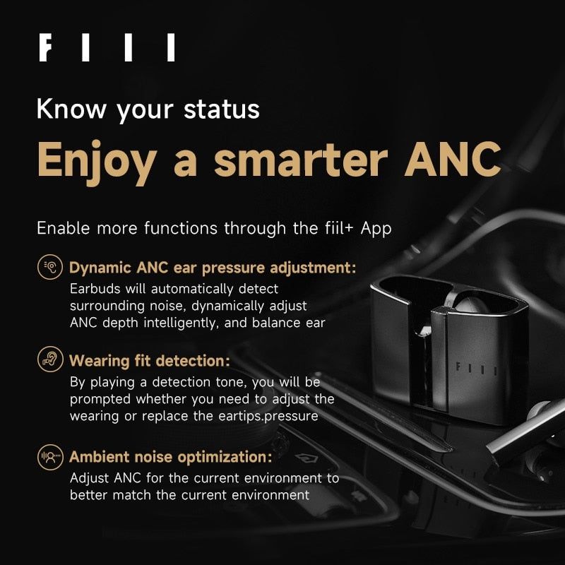 FIIL CC Pro2 Hi-Res Bluetooth Earbuds with Hybrid ANC and LDAC | Hifi Media Store