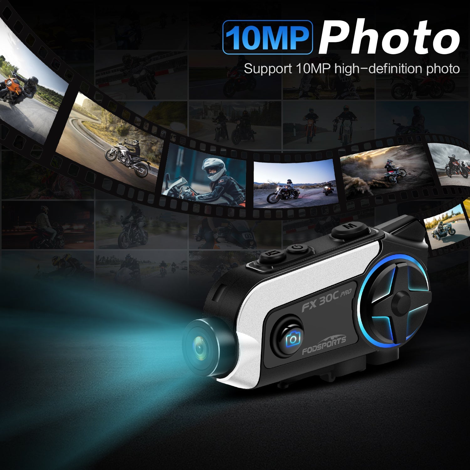 FX30C Pro Motorcycle Intercom with 1080P Camera HD | Hifi Media Store