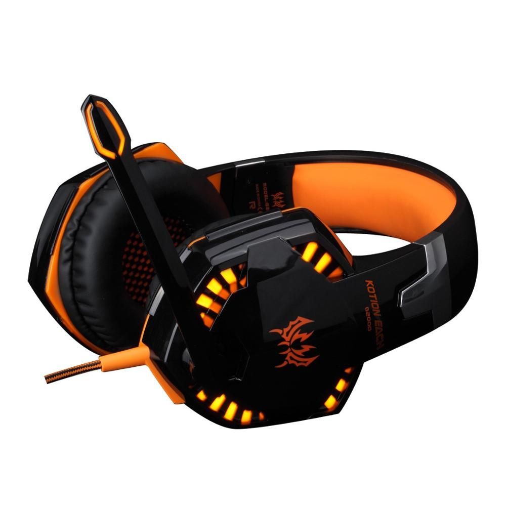 Gaming Headphones Model G2000 Stereo With Deep Bass Wired G2000 orange Global 0 | Hifi Media Store