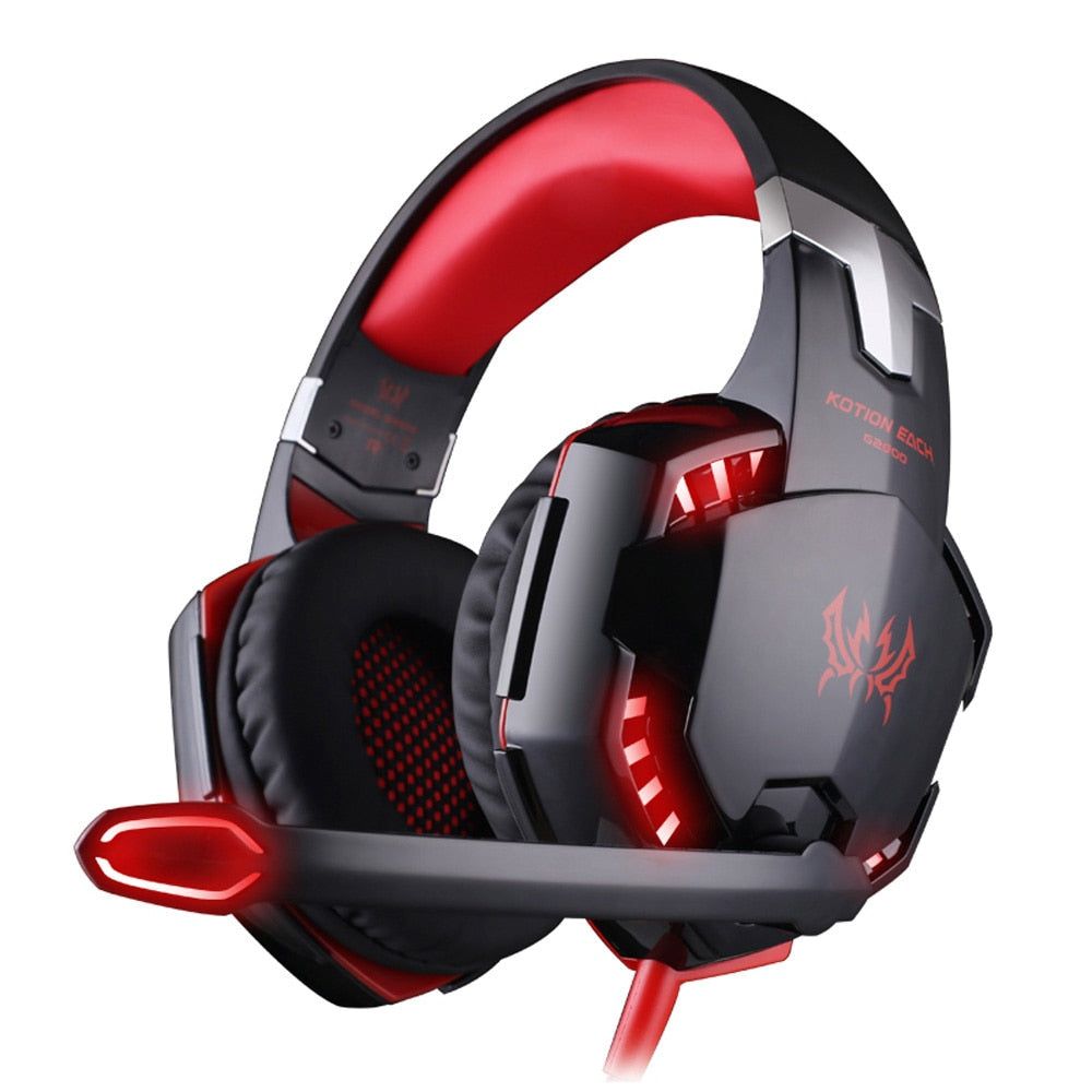 Gaming Headphones Model G2000 Stereo With Deep Bass Wired G2000 red Global 0 | Hifi Media Store