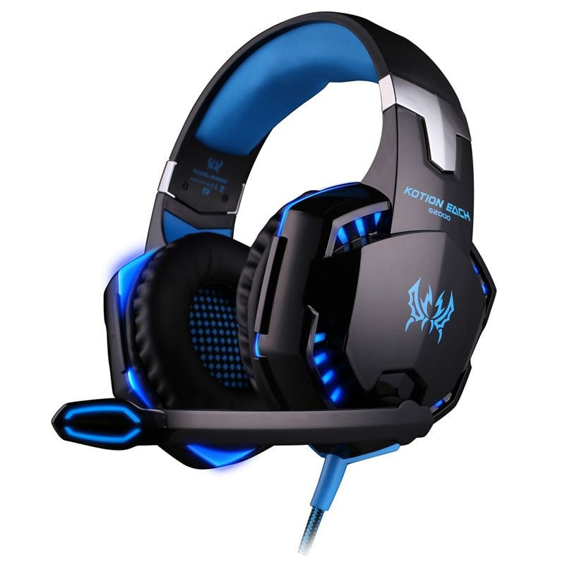 Gaming Headphones Model G2000 Stereo With Deep Bass Wired G2000 blue Global 0 | Hifi Media Store