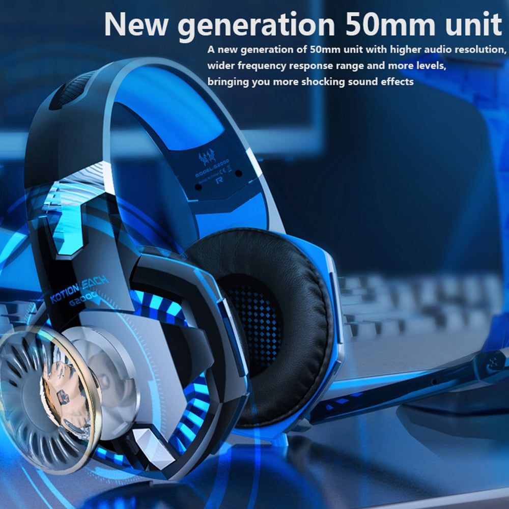 Gaming Headphones Model G2000 Stereo With Deep Bass Wired 0 | Hifi Media Store