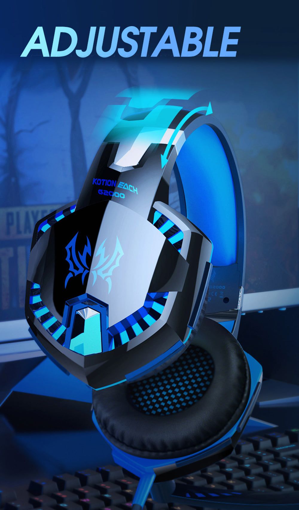 Gaming Headphones Model G2000 Stereo With Deep Bass Wired 0 | Hifi Media Store