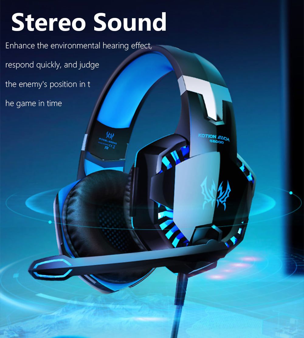 Gaming Headphones Model G2000 Stereo With Deep Bass Wired 0 | Hifi Media Store