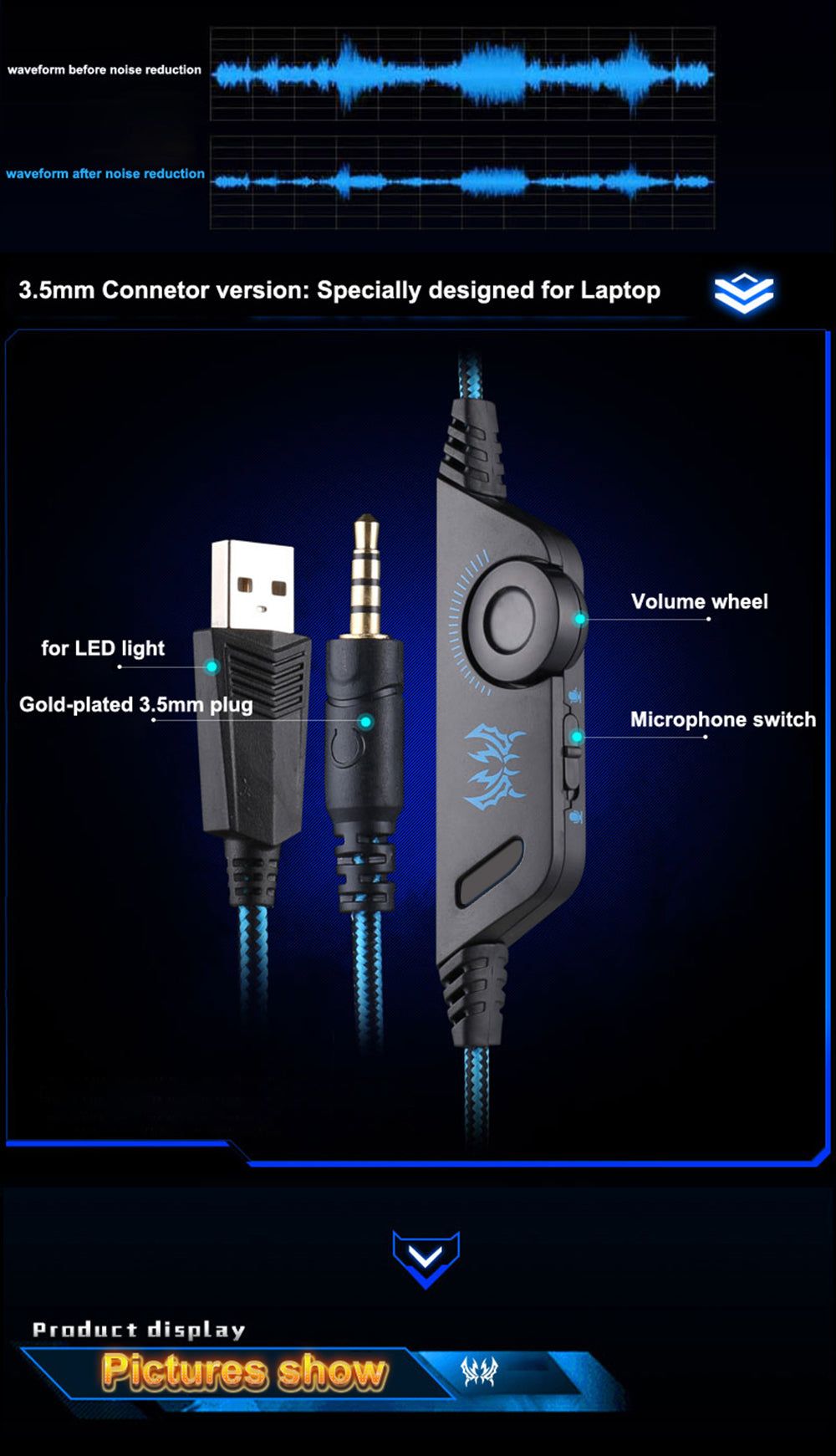 Gaming Headphones Model G2000 Stereo With Deep Bass Wired 0 | Hifi Media Store