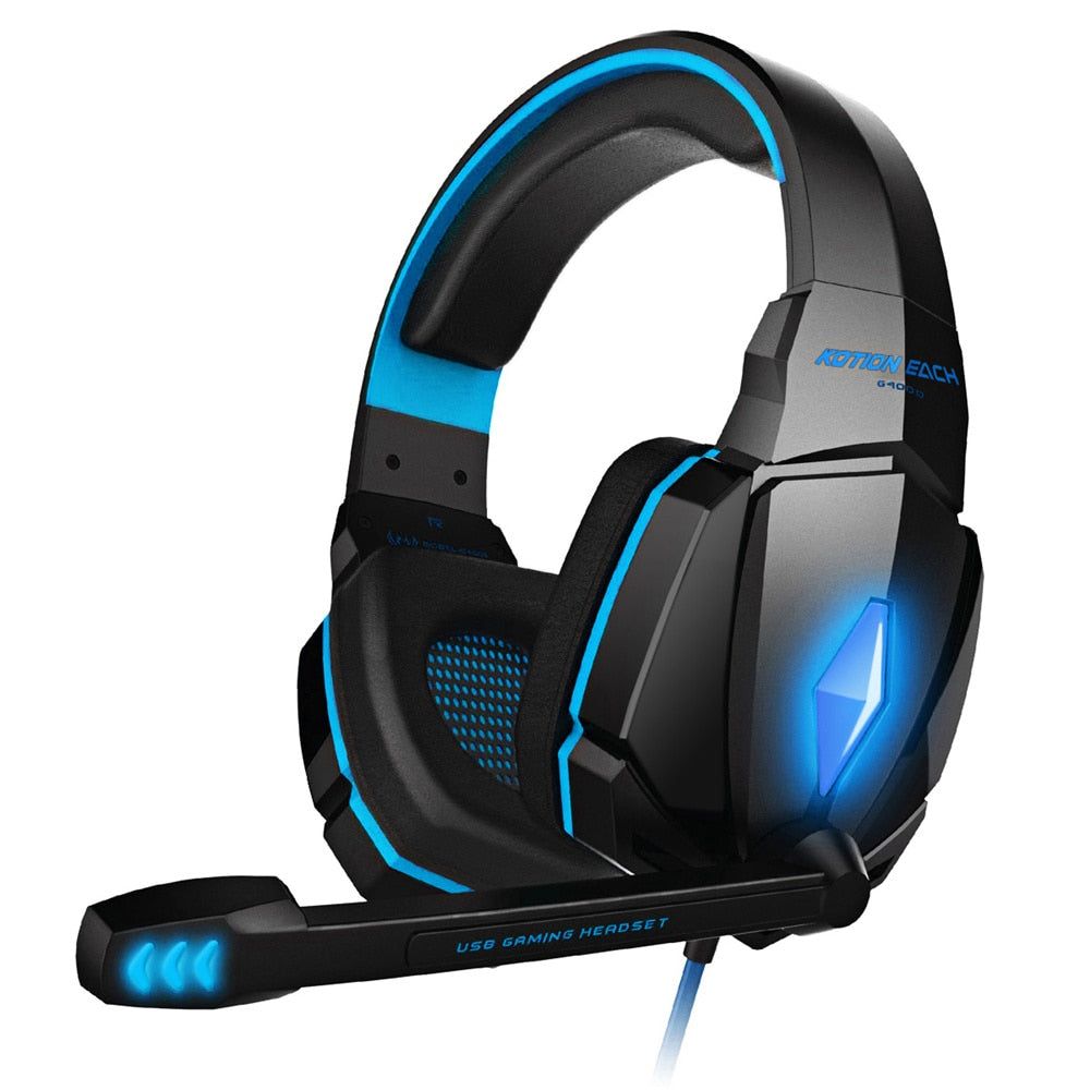 Gaming Headset Model G4000 Stereo With Deep Bass wired G4000 blue Global 0 | Hifi Media Store