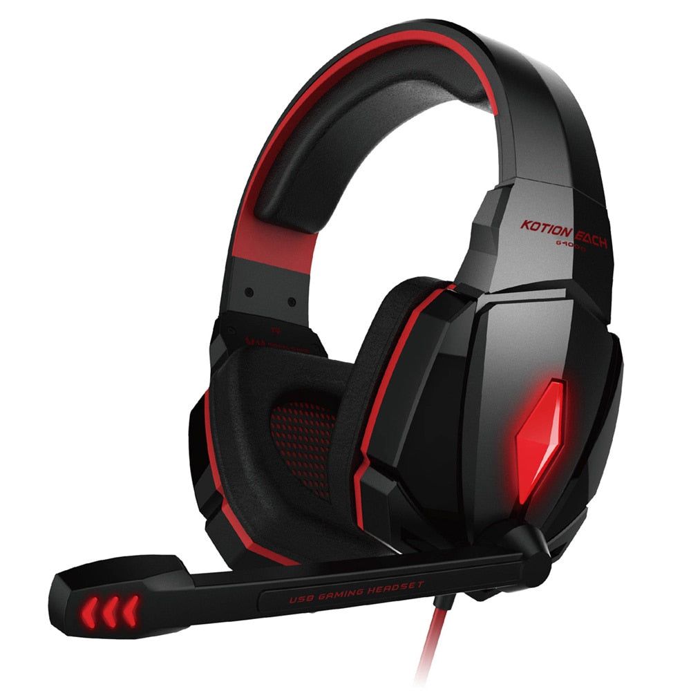 Gaming Headset Model G4000 Stereo With Deep Bass wired G4000 red Global 0 | Hifi Media Store