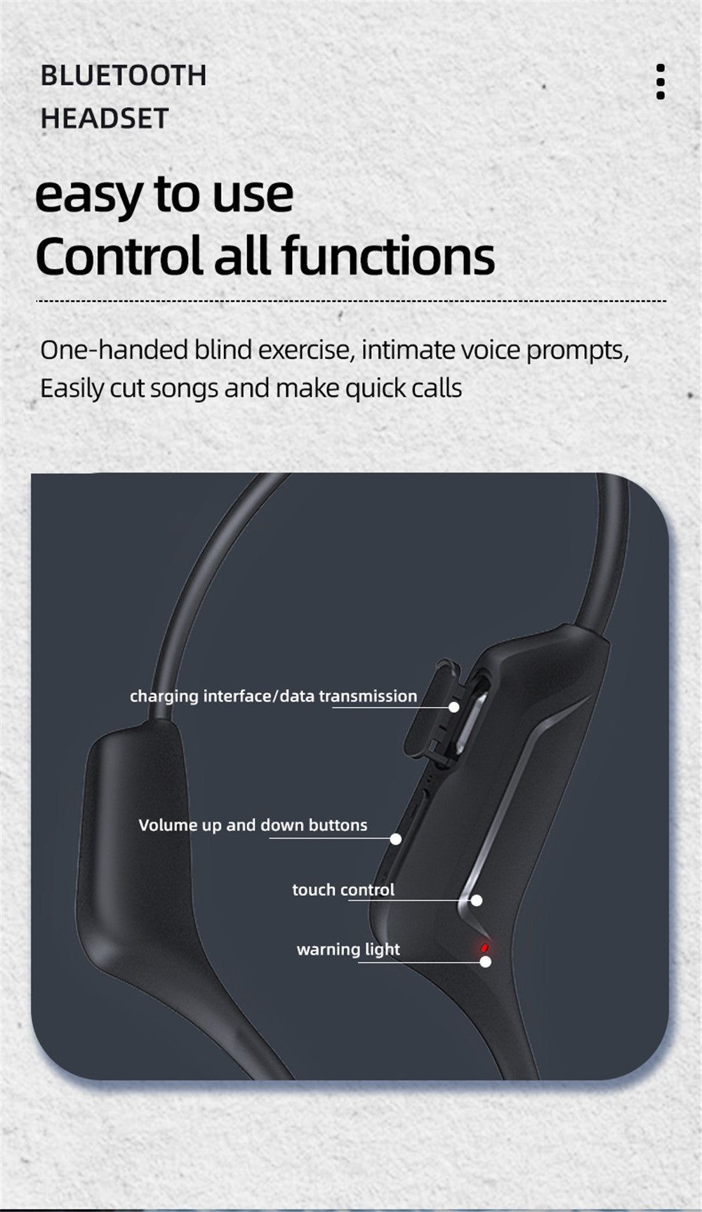 H-11 Wireless Bone Conduction Headphones with Mic and 32GB Memory | Hifi Media Store
