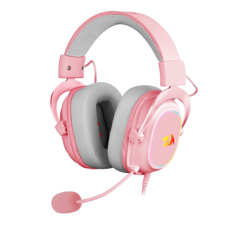 H510 Zeus X Wired Gaming Headset With RGB Lighting And 7.1 Surround For PC PS4 Pink Global | Hifi Media Store