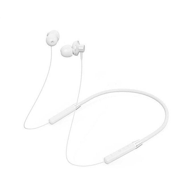 HE05 Bluetooth Magnetic Earbuds with Neckband White color | Hifi Media Store