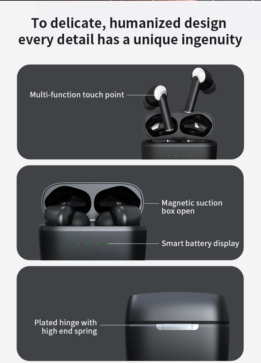 J8 TWS Bluetooth Earbuds with Active Noise Cancelling | Hifi Media Store
