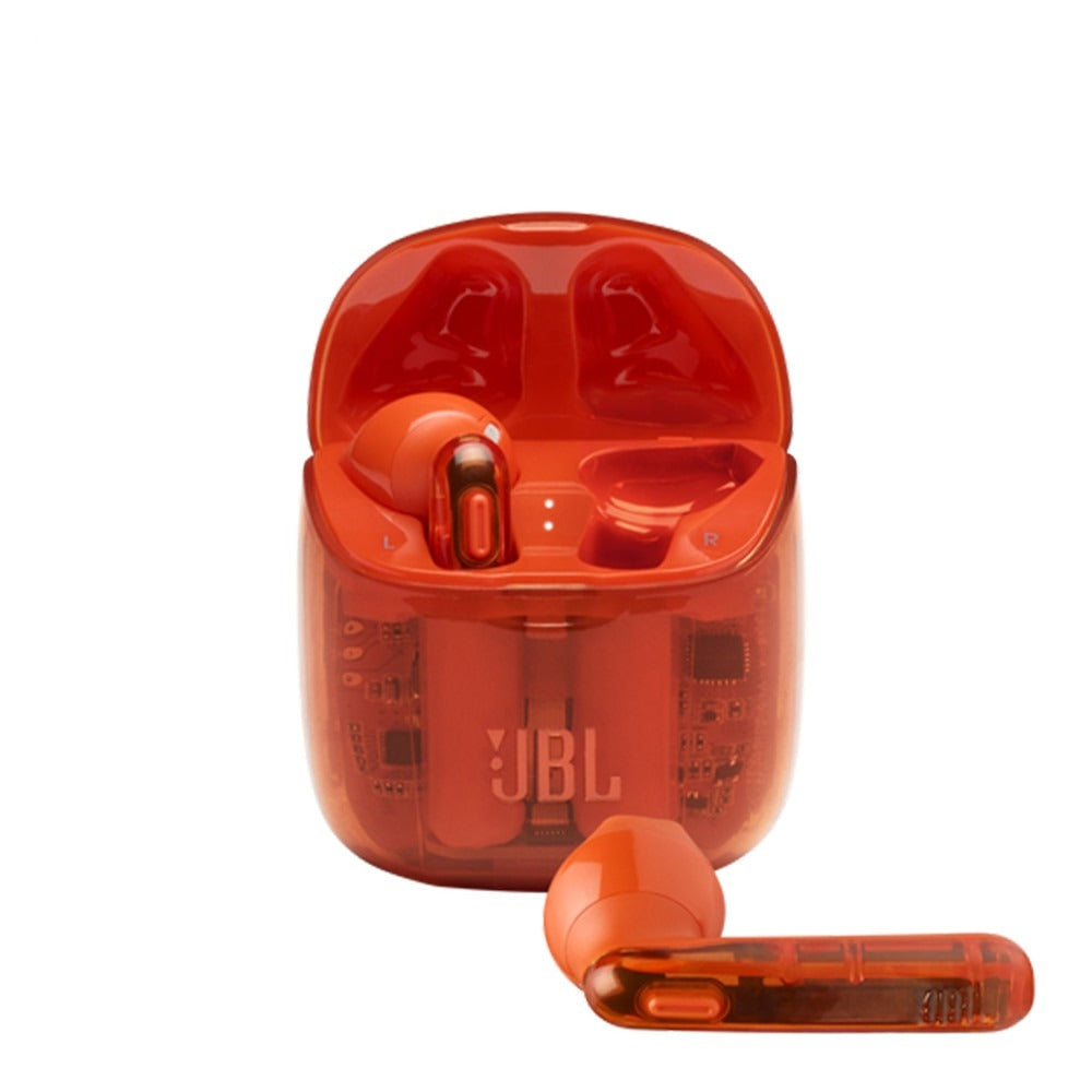 JBL TUNE 225TWS Ghost Edition Bluetooth Earbuds Orange | Hifi Media Store