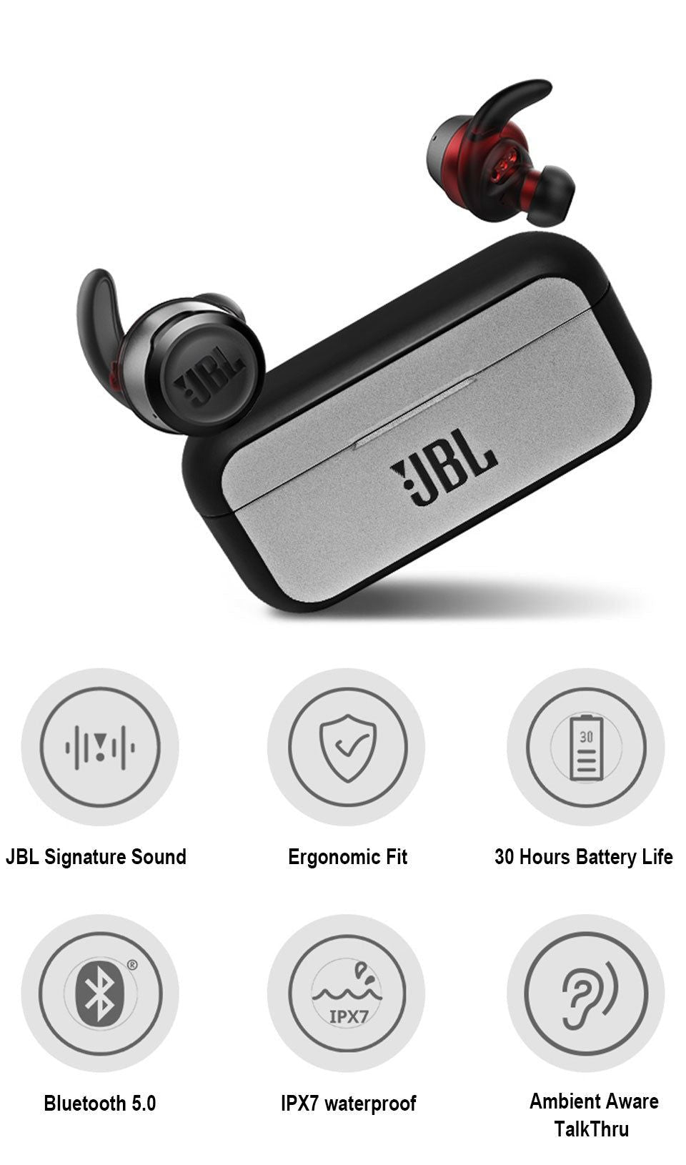 JBL Reflect Flow TWS Bluetooth Earbuds | Hifi Media Store