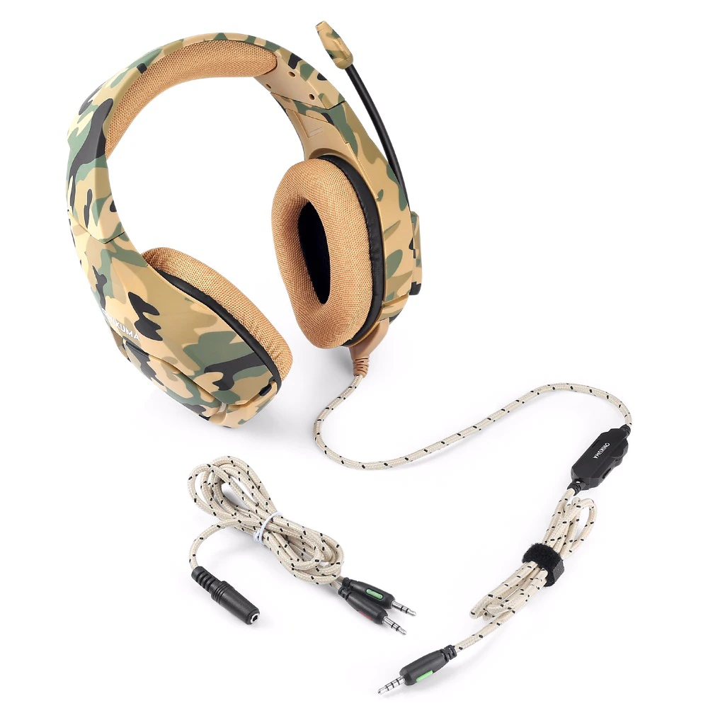 K1 Pro Camouflage Gaming Headset with LED Light | Hifi Media Store