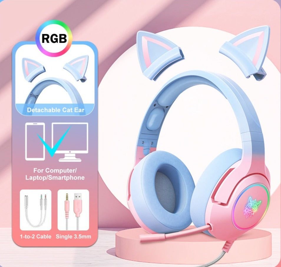 K9 Cat Gaming Headset With LED Light K9 Gradient 3.5mm Global | Hifi Media Store