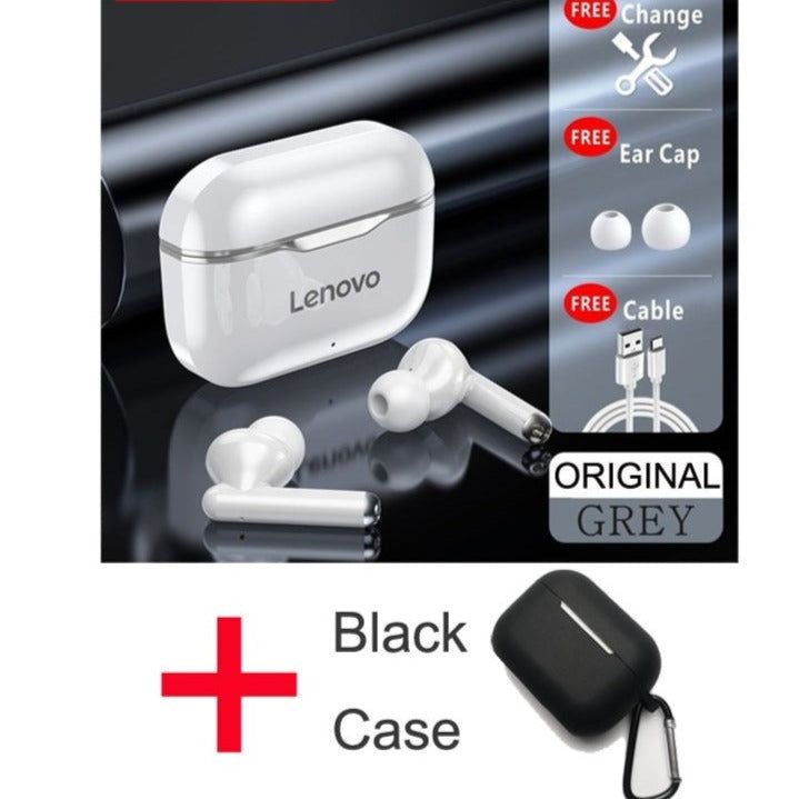 LP1 TWS Earbuds with Dual Microphone LP1 Gray Case Black | Hifi Media Store