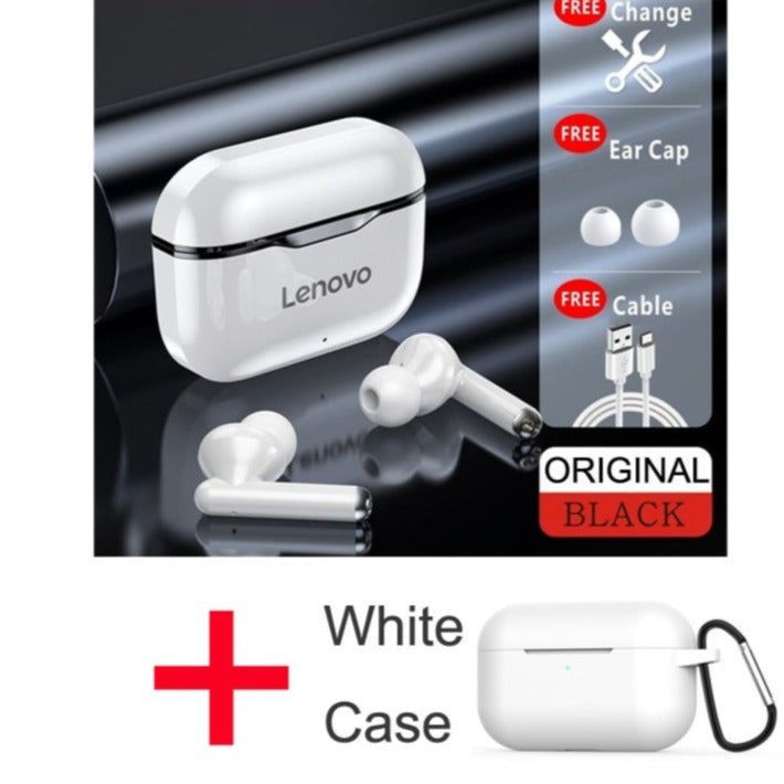 LP1 TWS Earbuds with Dual Microphone LP1 Black Case White | Hifi Media Store