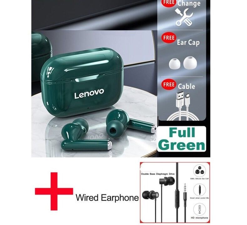 LP1 TWS Earbuds with Dual Microphone LP1 F Green ad WT13 | Hifi Media Store
