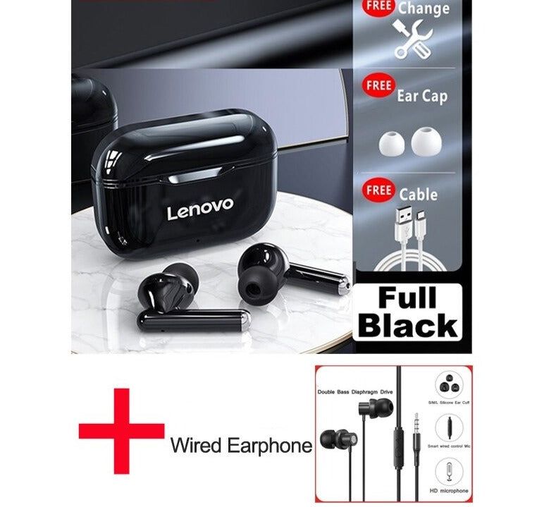 LP1 TWS Earbuds with Dual Microphone LP1 F Black ad WT13 | Hifi Media Store