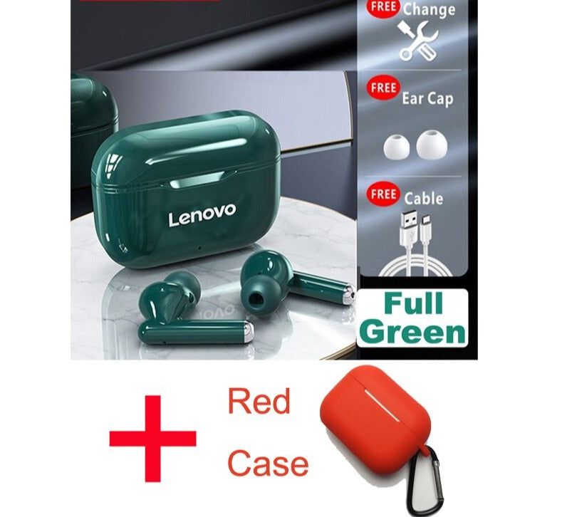 LP1 TWS Earbuds with Dual Microphone LP1 Green Case Red | Hifi Media Store