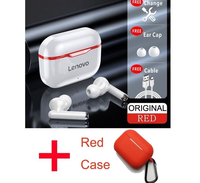 LP1 TWS Earbuds with Dual Microphone LP1 Red Case Red | Hifi Media Store
