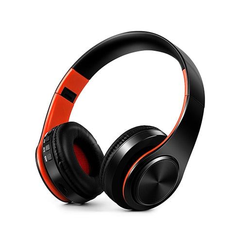 LPT660 Wireless Foldable Earphone Black Orange | Hifi Media Store