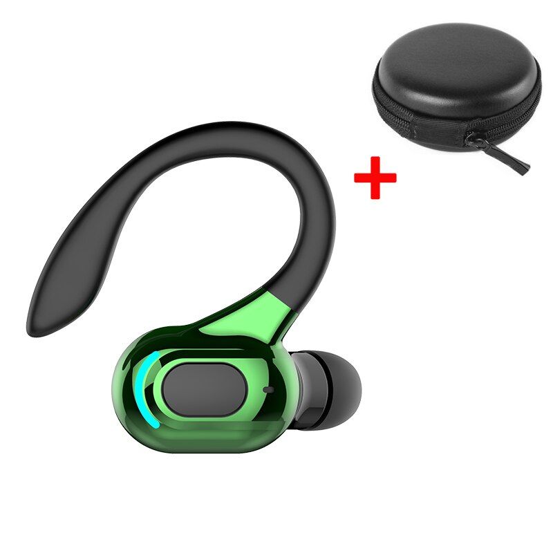 M-F8 Auricular Bluetooth con Gancho para la Oreja Verde Con Estuche Global | Hifi Media Store