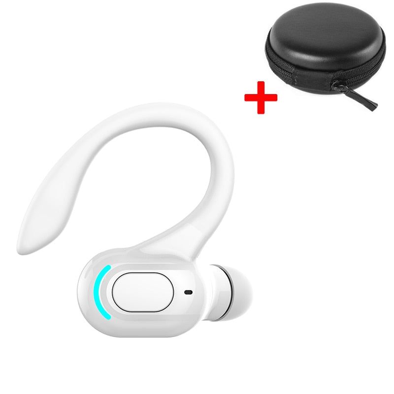 M-F8 Auricular Bluetooth con Gancho para la Oreja Blanco Con Estuche Global | Hifi Media Store