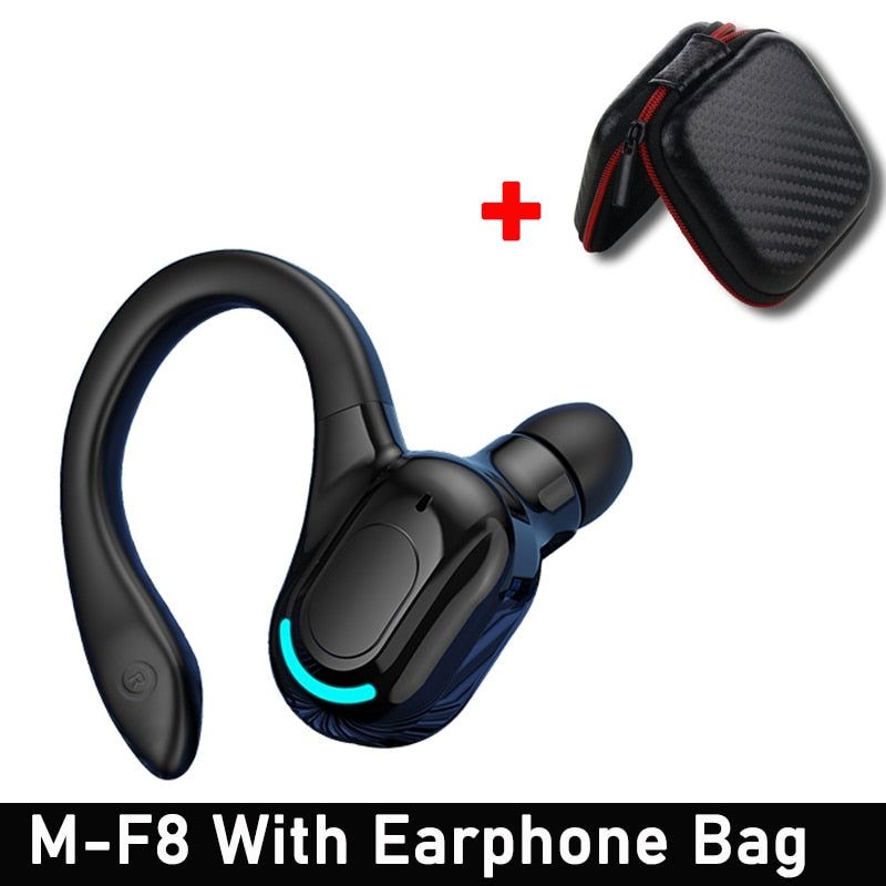 M-F8 Auricular Bluetooth con Gancho para la Oreja Negro Con Estuche 2 Global | Hifi Media Store
