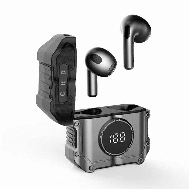 M2 Mech TWS Gaming Earbuds With Led Display grey | Hifi Media Store