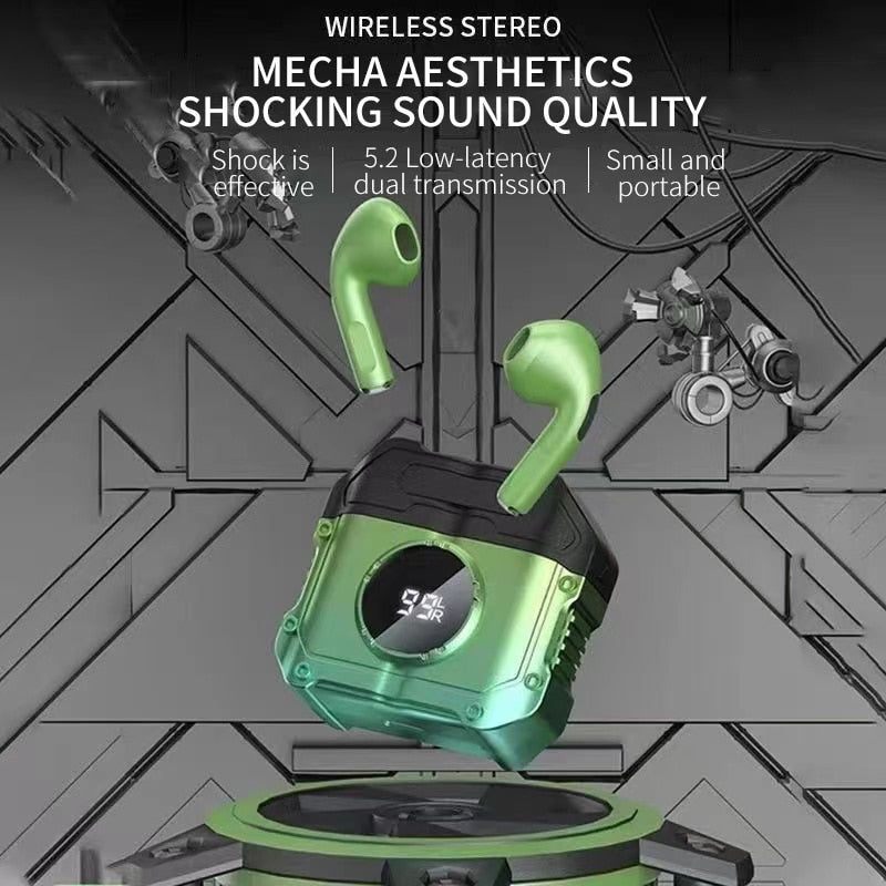 M2 Mech TWS Gaming Earbuds With Led Display | Hifi Media Store