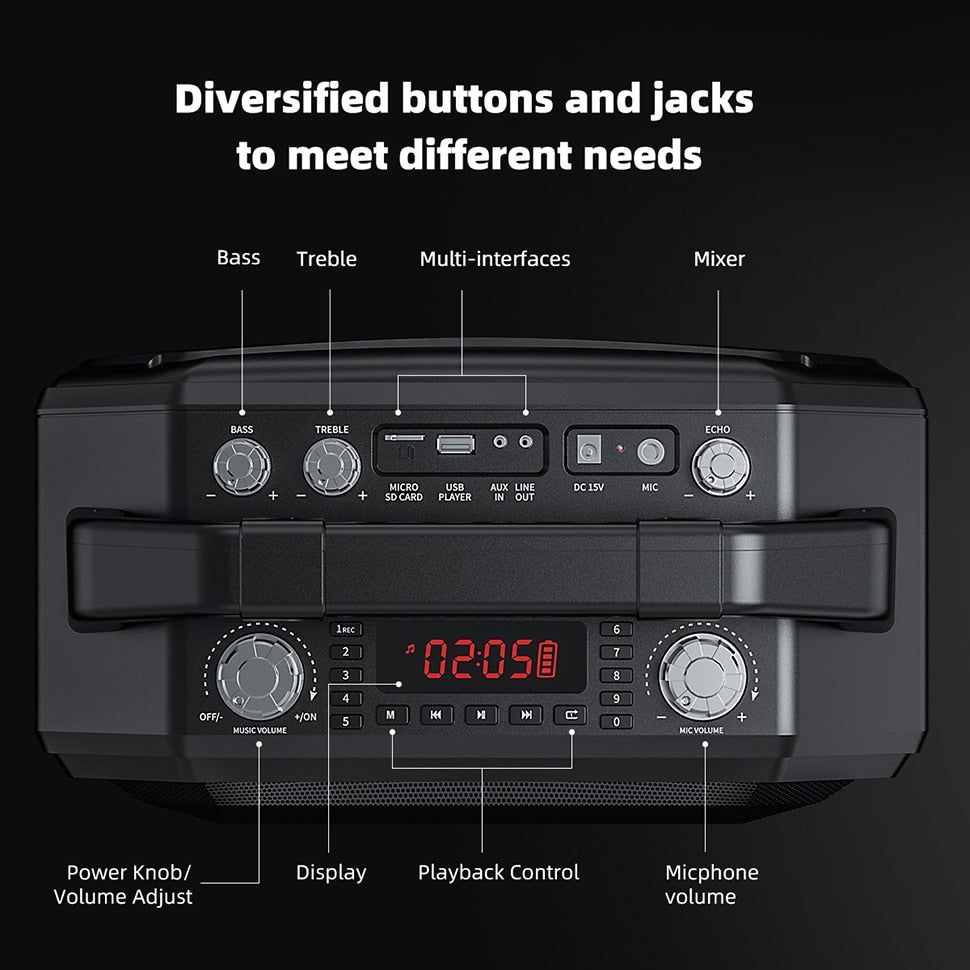 M520 Wireless Karaoke Speaker with Wireless Microphone | Hifi Media Store