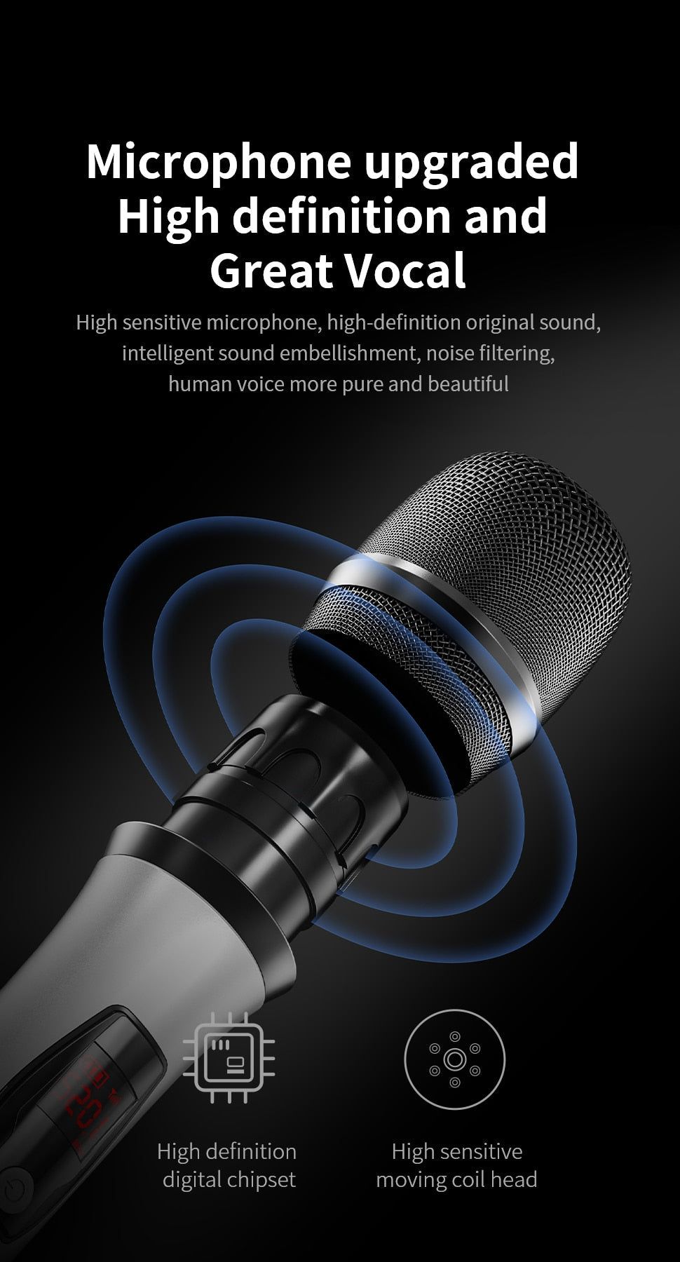 M520 Wireless Karaoke Speaker with Wireless Microphone | Hifi Media Store