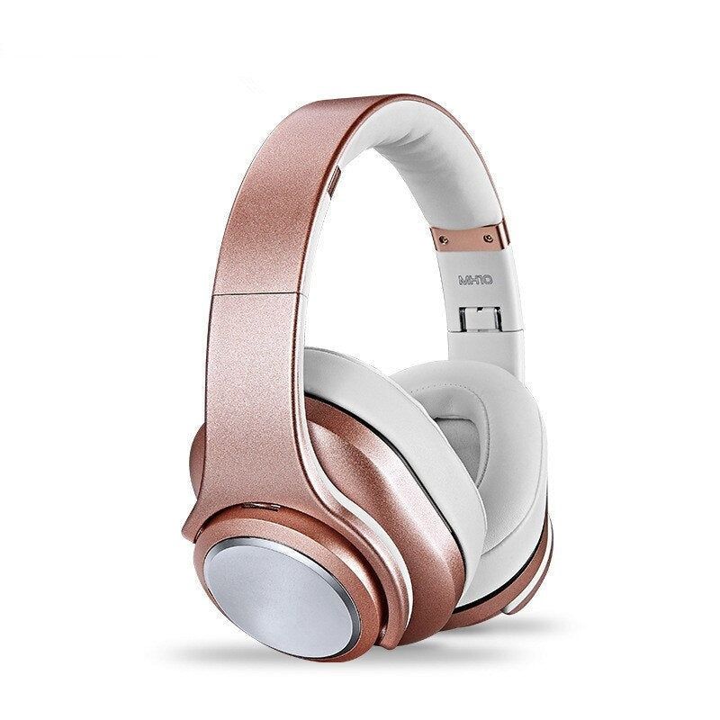 MH-10 Wireless 2-in-1 Speaker Function Headphone with Microphone and Radio Rose gold | Hifi Media Store