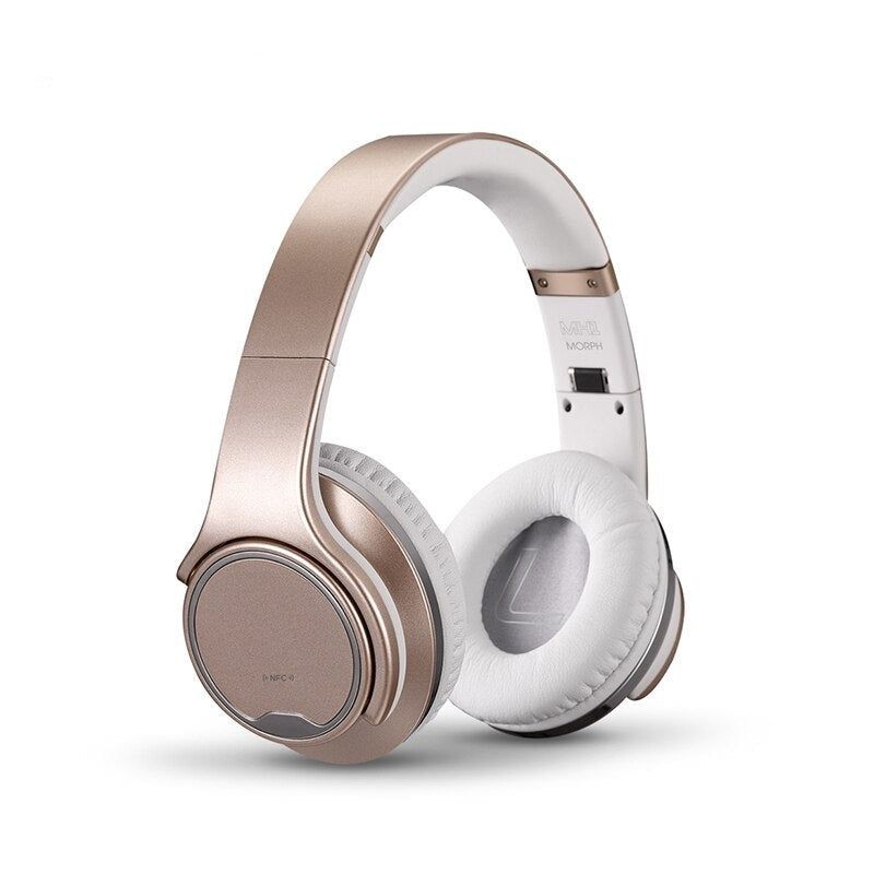 MH-1 Wireless 2-in-1 Speaker Function Headphone with Microphone and Radio Gold | Hifi Media Store