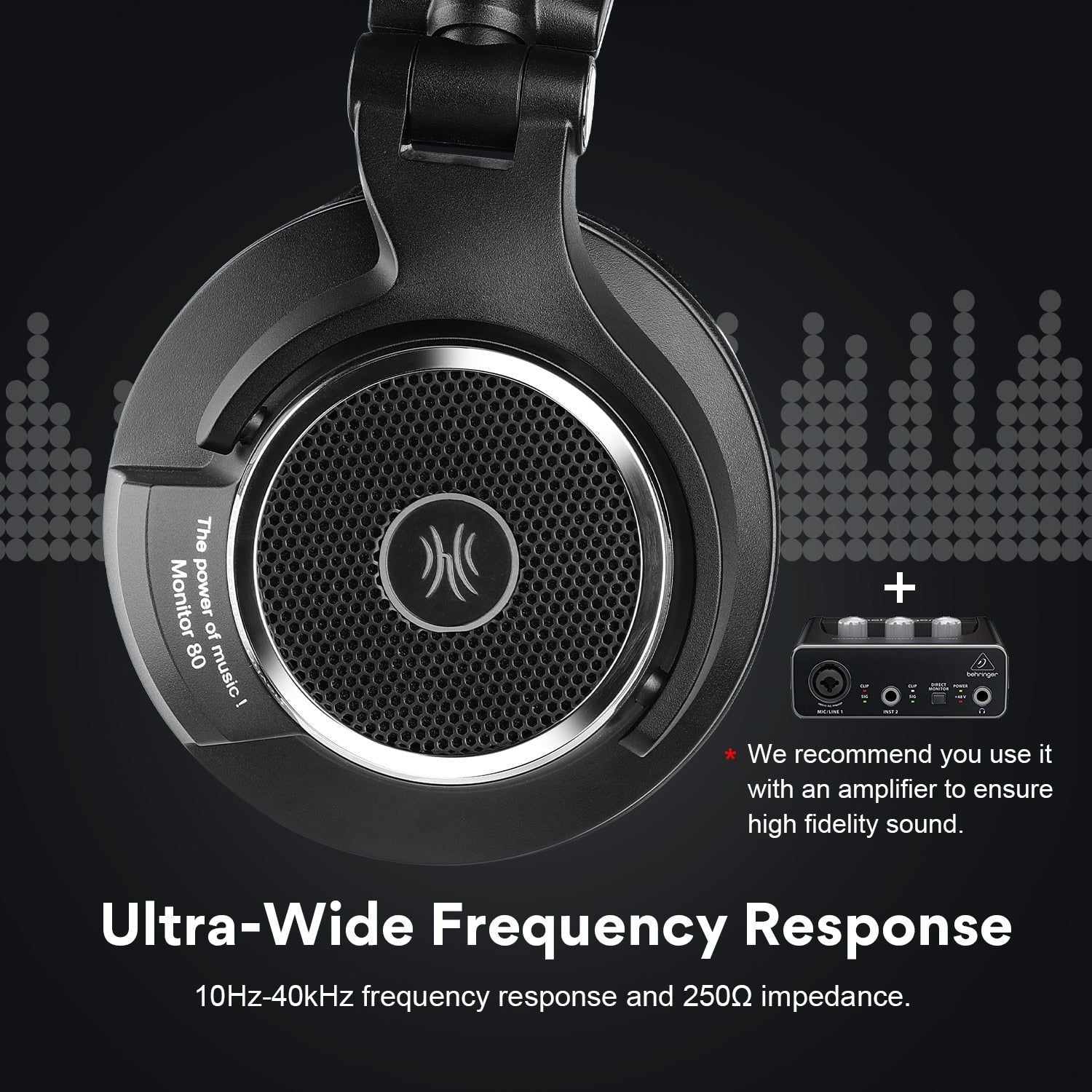 Monitor 80 Open Back Wired Headphones With Hi-Res Audio for Professional DJ Studio | Hifi Media Store