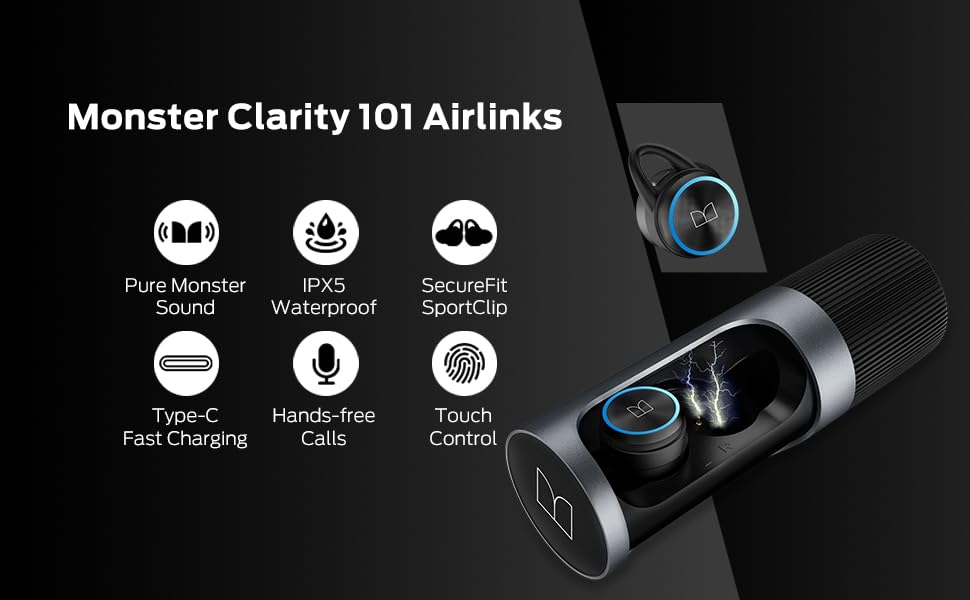 Monster Clarity101 TWS Bluetooth Earbuds | Hifi Media Store