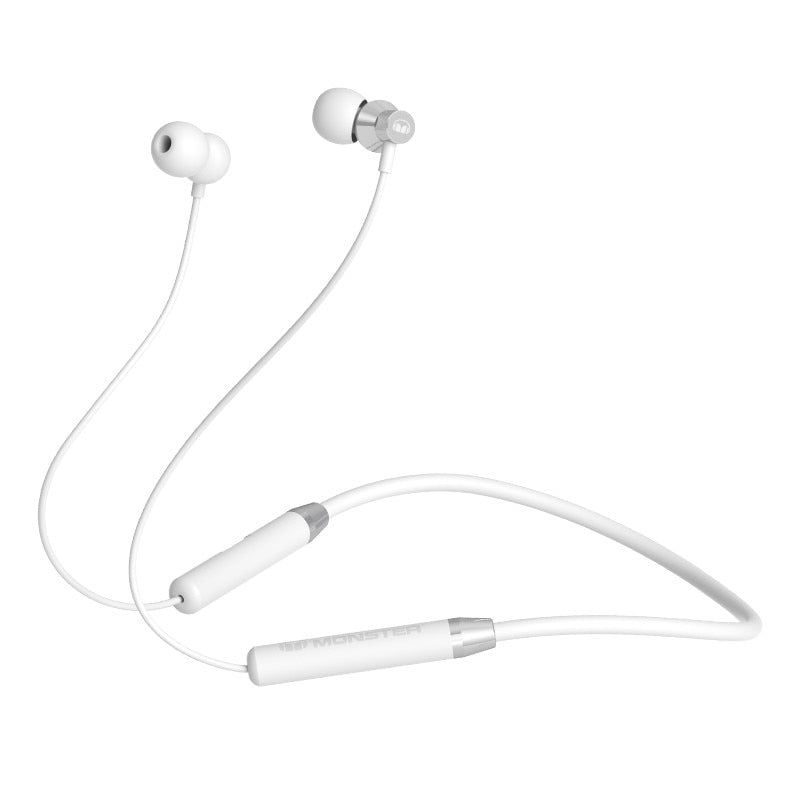 Monster iSport Solitaire Plus Neck Suspension Bluetooth earphones White | Hifi Media Store