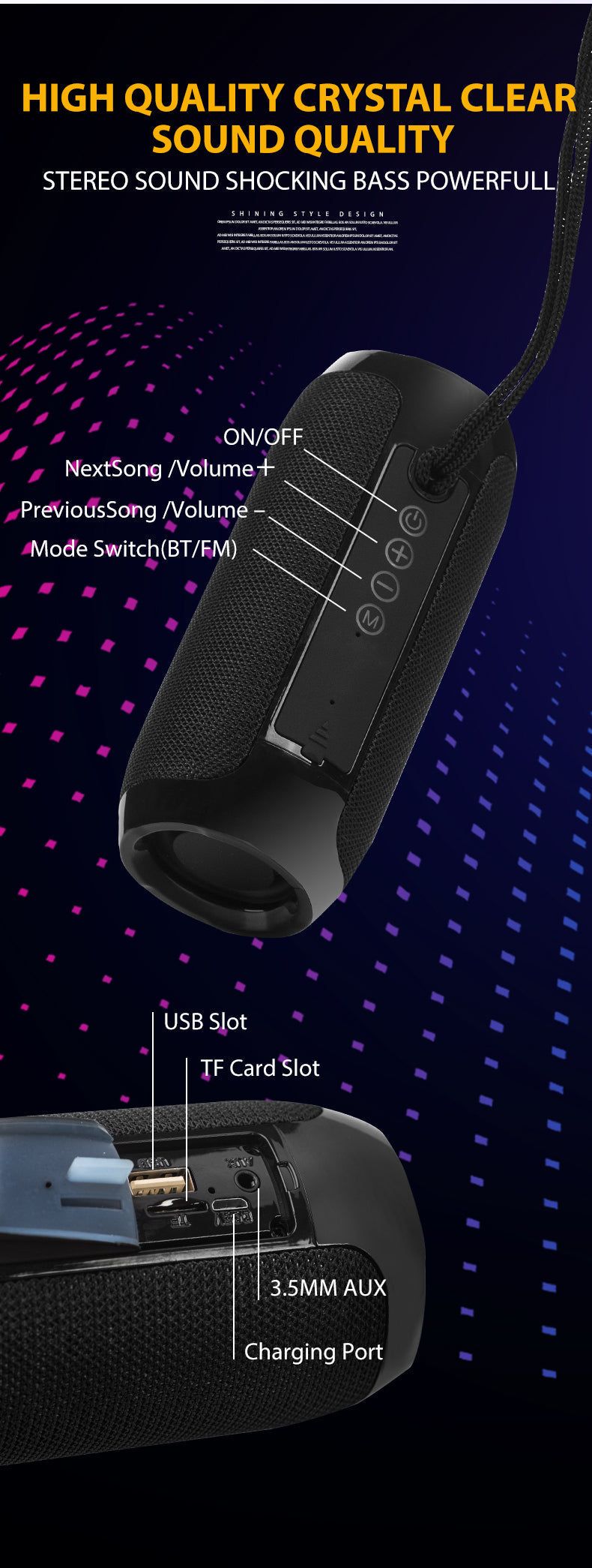 NBY117 Bluetooth Portable Speaker | Hifi Media Store