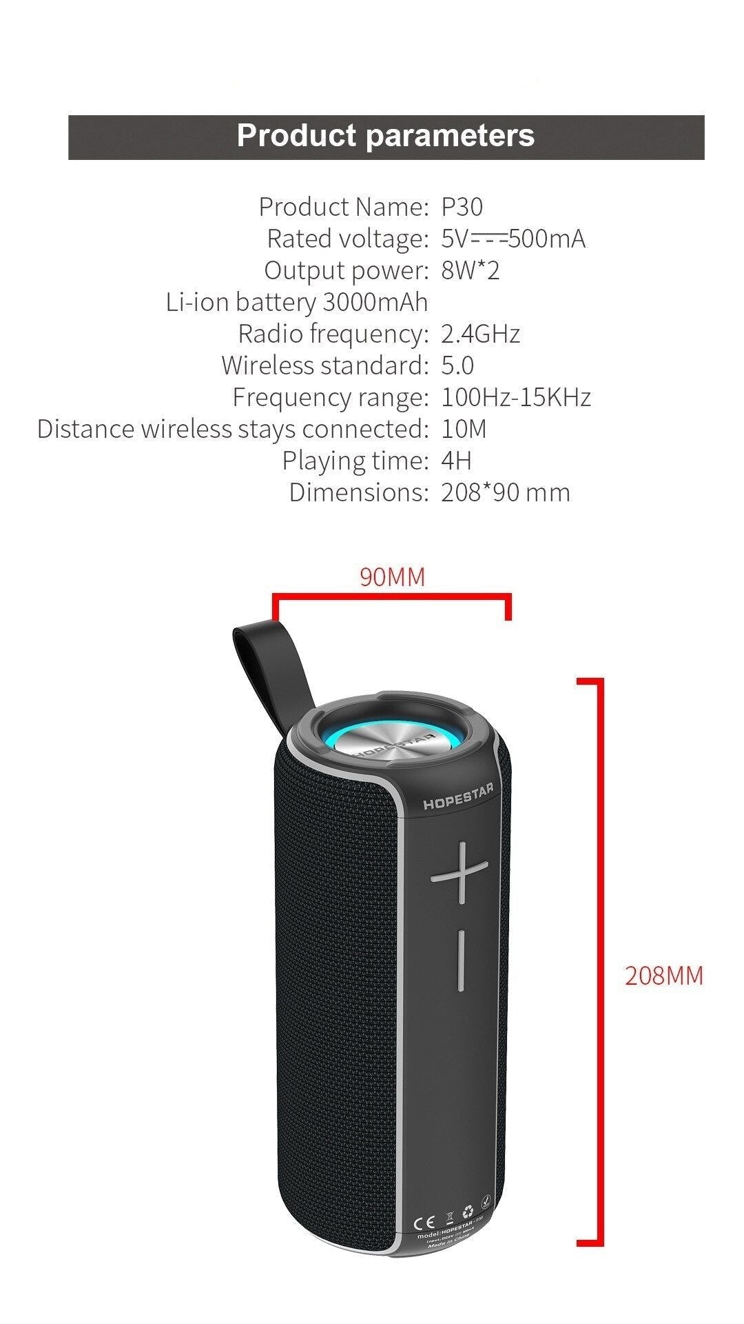 P30 Bluetooth Portable Speaker 20W | Hifi Media Store