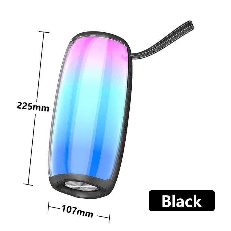 P40 Pro Bluetooth Portable Speaker with RGB Colorful LED Light Black | Hifi Media Store