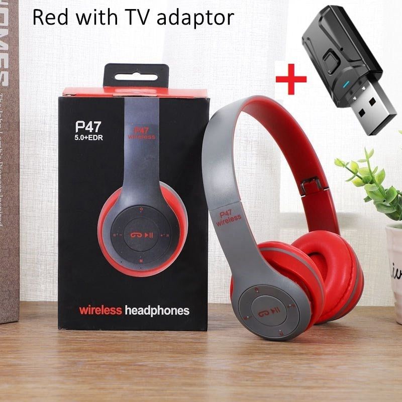 P47 - Auriculares Inalámbricos con Adaptador Bluetooth Rojo con adaptador Global | Hifi Media Store